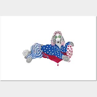 Poodle wearing pajama Posters and Art